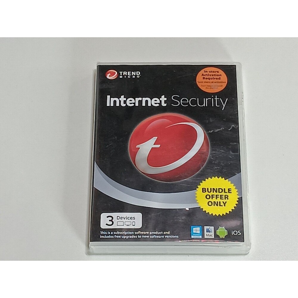 Trend Micro Internet Security 3 Devices PC Mac iOS Software